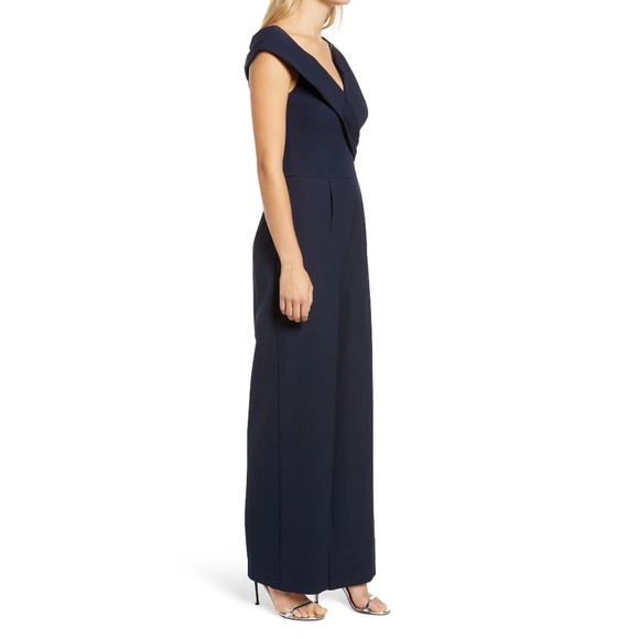Vince Camuto Elevated V-Neck Wide Leg Jumpsuit - Picture 10 of 12